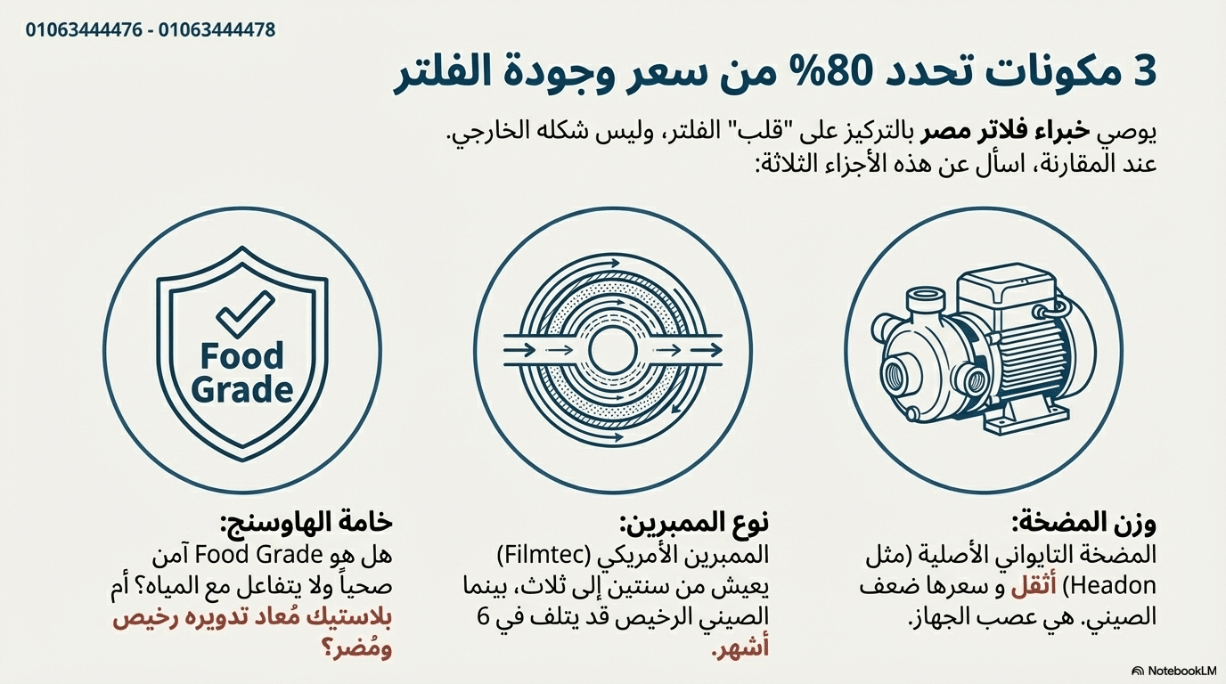 مكونات الفلتر هي من تحدد سعره