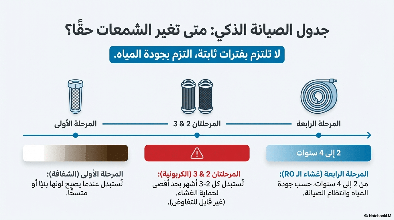 مخطط بياني لدليل الصيانة الذكي