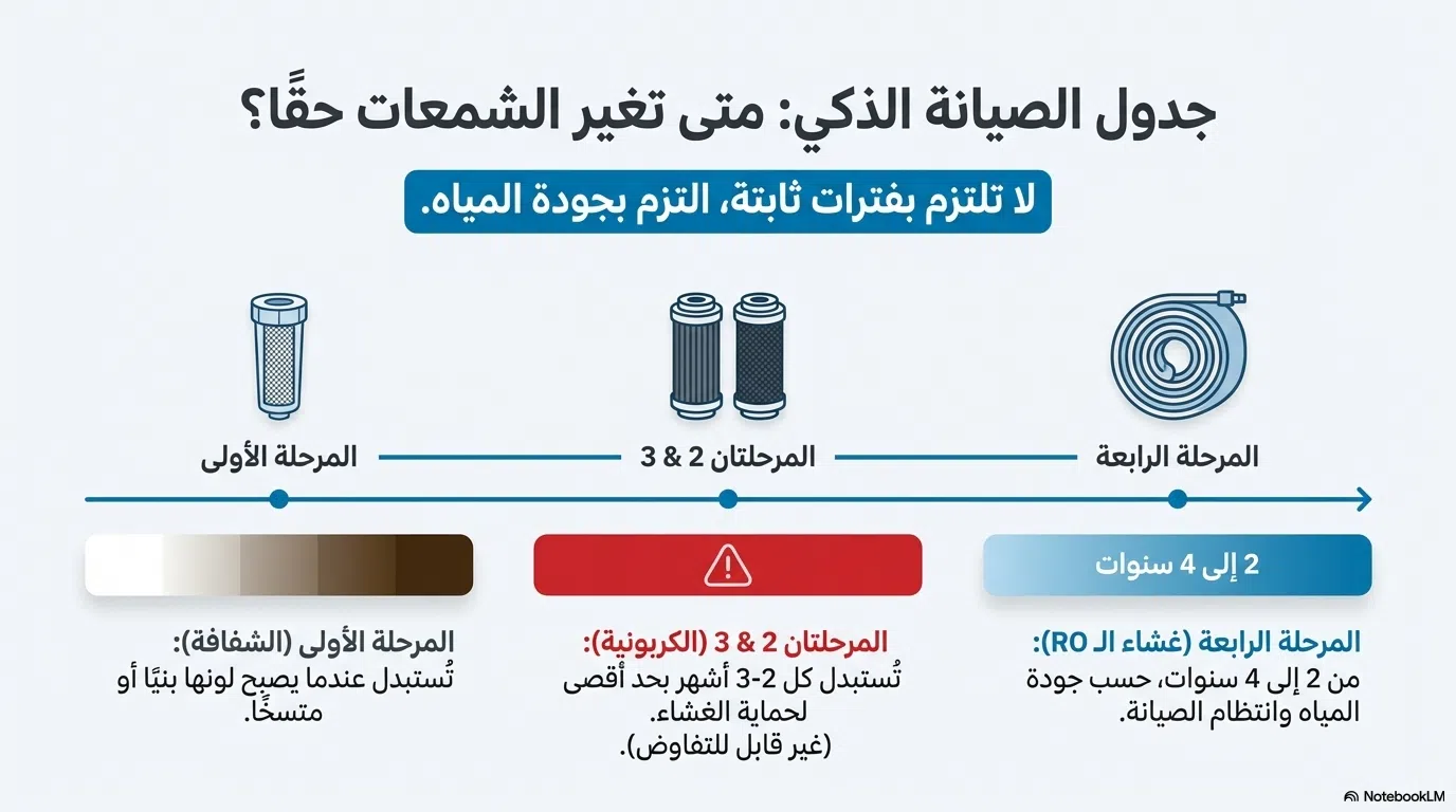 مخطط بياني لدليل الصيانة الذكي